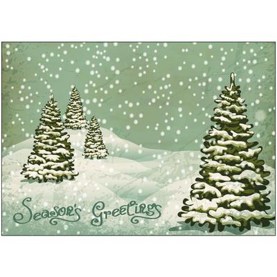 Designer's Choice Holiday 4-Up Laser Postcard, Season's Greetings, 5-1/2" W x 4-1/4" H, 100/Pkg