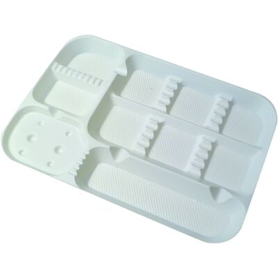 Prophy Perfect Disposable Instrument Tray Liners, Sectioned, 8" x 12", 50/Pkg