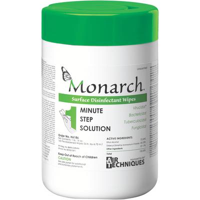 Monarch Surface Disinfectant Wipes, 6" x 6.75", 160/Canister, H6186