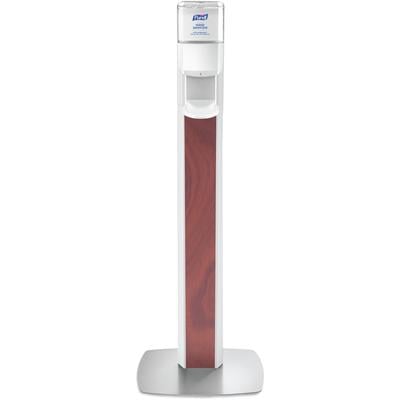 PURELL MESSENGER ES8 Floor Stand with Dispenser - Maple Panel, White Dispenser