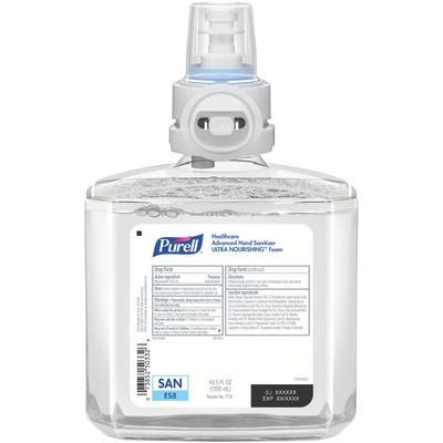 Purell Healthcare Advanced Hand Sanitizer Ultra Nourishing Foam Refill, 1200 mL Bottle, 2/Pkg, for ES8 Touch-Free Dispenser