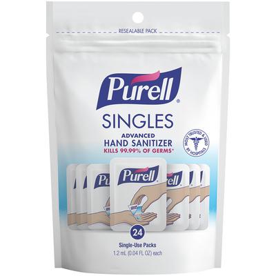 Purell® Singles Advanced Instant Hand Sanitizer, Single-Use, Nonsterile, 1.2 ml, 125/Pkg