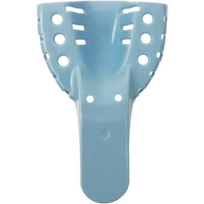 Patterson Disposable Plastic Impression Trays, Perforated, Blue, Size 5 Small, Upper, 12/Pkg
