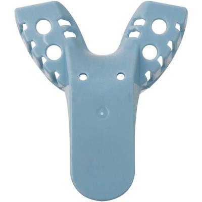 Patterson® Disposable Plastic Impression Trays, Perforated, Blue, Size 10 Lower Anterior, 12/Pkg