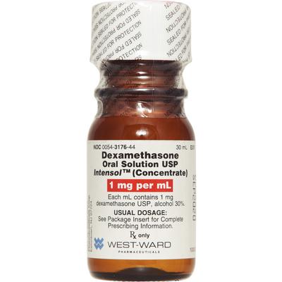 Dexamethasone Sodium Phosphate Oral Solution, 1 mg/ml, 30 ml Bottle, NDC 00054-3176-44