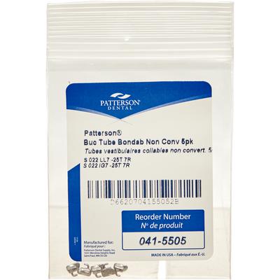 Patterson® Nonconvertible Direct Bond Tubes – Roth, .022, 5/Pkg - LL7, Lower Left Second Molar