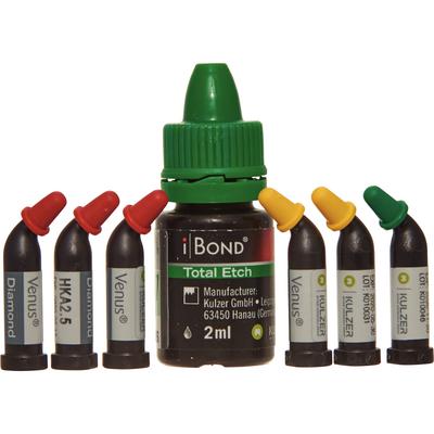 Venus Diamond Nanohybrid Composite PLT Basic Kit, 60 x 0.25 g PLTs, 6 Shades, with iBOND Total Etch