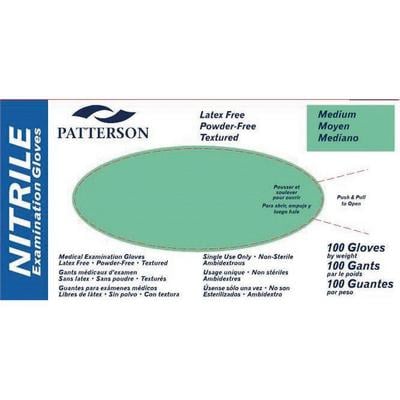 Patterson® Nitrile Exam Gloves, Powder Free, Non-Sterile, Medium, Blue, 100/Box