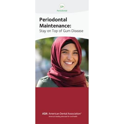 ADA® Brochures, 8 Panel, 3-7/8" W x 9" H, 50/Pkg - Periodontal Maintenance