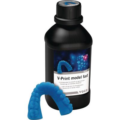 V-Print Model Fast 3D Printing Resin, Blue, 1000 g Bottle