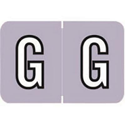 Barkley ABKM and Sycom Compatible Alpha File Box Label, 1-1/2" W x 1" H, Letter G, Violet, 225/Pkg