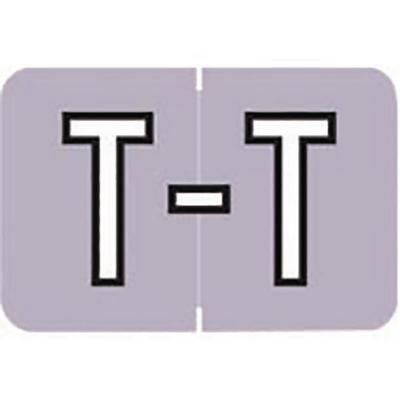 Barkley® ABKM and Sycom® Compatible Alpha File Box Label, 1-1/2" W x 1" H, Letter T, Violet, 225/Pkg