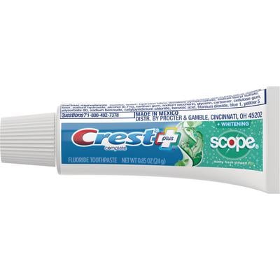 Crest Extra White Plus Scope Outlast Toothpaste, Mint, 0.85 oz Tube, 72/Case