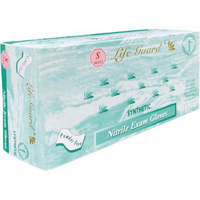 LifeGuard® Nitrile Exam Gloves, Latex Free, Powder Free, Non-Sterile, Blue, Small, 100/Box