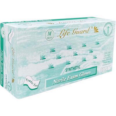 LifeGuard® Nitrile Exam Gloves, Latex Free, Powder Free, Non-Sterile, Blue, Medium, 100/Box
