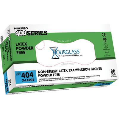 HandPRO® 400 Latex Exam Gloves, Powder Free, Non-Sterile, Extra Large, Textured, 80/Pkg