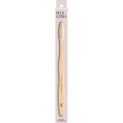 Plus Ultra Bamboo Toothbrush, Adult - Hello Gorgeous, Soft Tapered Nylon Bristles, Natural, 12/Pkg