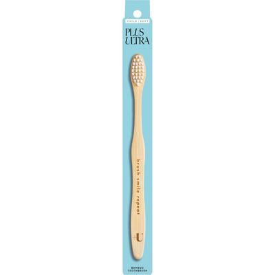 Plus Ultra Bamboo Toothbrush, Child - Cavity Crusher, Soft Nylon Bristles, Natural, 12/Pkg
