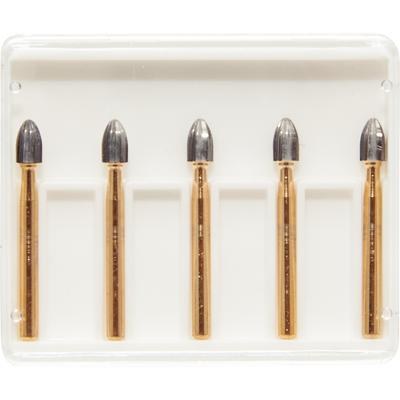 Coltene Whaledent 7404 Trimming & Finishing Carbide Bur, 12-Blade, Football Shape, Round End, 1.4 mm Head Diameter, 5/Pkg