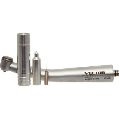 Vector V8 High Speed Air Handpiece, Contra Angle, Ultra Small Head, Push Button Autochuck, Single Spray, Fiber Optic Light, For NSK Coupler