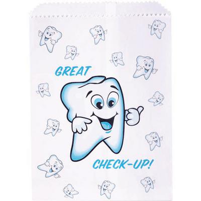 Patterson Office Supplies Scatter Bags, Paper - Great Check-Up, Full Color, 7-1/2" W x 10" H, 100/Pkg