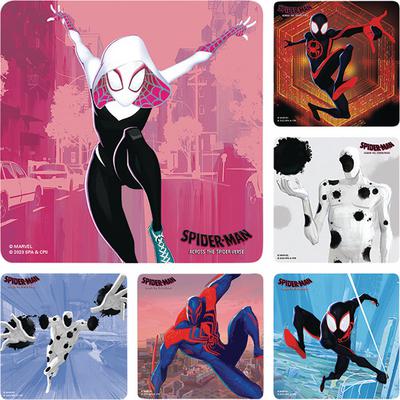Superhero Licensed Stickers, Spider-Verse, 2-1/2" x 2-1/2", 100/Roll