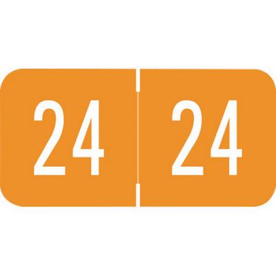2024 Yearly Aging Labels, GBS/VRE Compatible, Orange/White, 1-1/2" x 3/4", 500/Roll