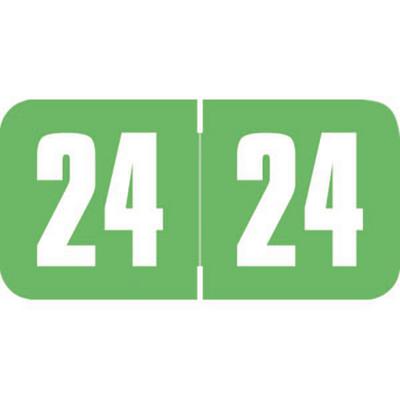 2024 Yearly Aging Labels, Safeguard Compatible, Green/White, 1-1/2" x 3/4", 270/Pkg