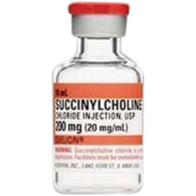Succinylcholine Chloride Injection, USP 20 mg/10 mL (200 mg/10 mL), Multiuse Vial, NDC 71872-7241-01