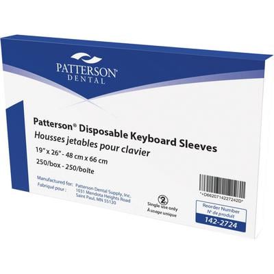 Patterson® Disposable Keyboard Sleeves, 26" x 19", Copolymer Plastic, 250/Pkg