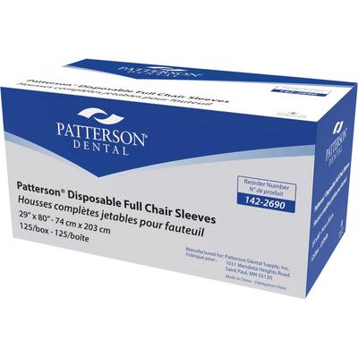 Patterson® Chair Cover Sleeves, Clear - Full, 29" x 80", 125/Pkg