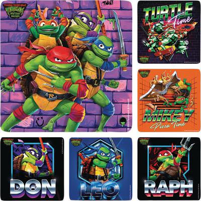 Teenage Mutant Ninja Turtles Mayhem Licensed Stickers, 2-1/2" x 2-1/2", 100/Roll