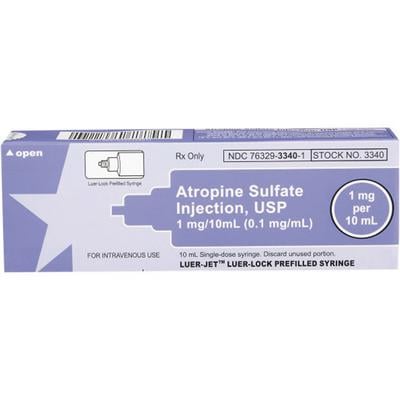 Atropine Sulfate Injection, USP 1 mg/10 mL Multi-Dose Vial, 1/Pkg, NDC 71872-7252-01