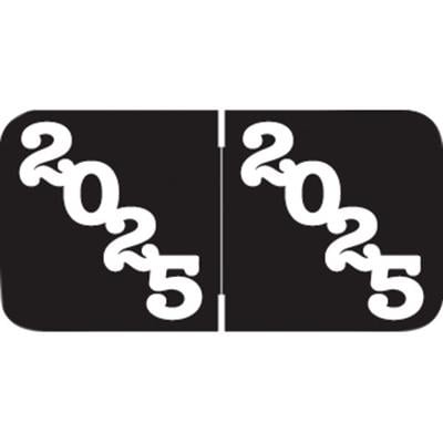 Jeter Compatible Yearly Aging Labels, Black/White, 1-1/2" x 3/4", Polylaminated, 500/Roll