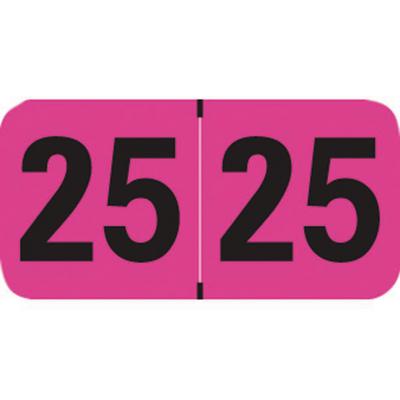 2025 Yearly Aging Labels, Medical Arts Press Compatible, Yellow/Black, 1-1/2" x 3/4", 500/Roll
