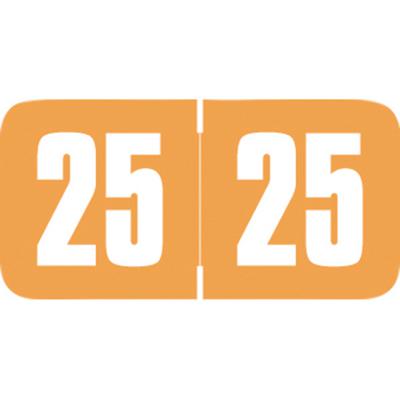 Safeguard Compatible Yearly Aging Labels, Orange/White, 1-1/2" x 3/4", 270/Pkg