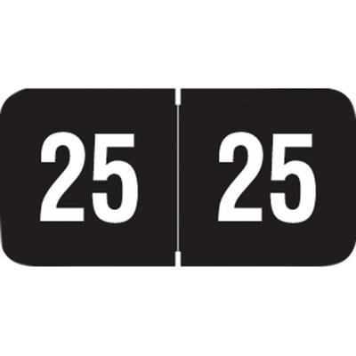 2025 Yearly Aging Labels, Smead/Jeter Compatible, Black/White, 1-1/2" x 3/4", 500/Roll