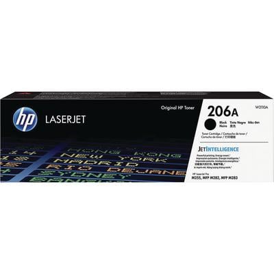 HP 206A Black Toner Cartridge (W2110A), 1,350 Page Yield, for Color LaserJet Pro M255DW/M283FDW