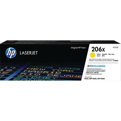 HP 206A High-Yield Yellow Toner Cartridge (W2112X), 2,450 Page Yield, for Color LaserJet Pro M255DW/M283FDW