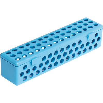 Zirc Steri-Container Standard, Neon Blue, 8-1/8" x 1-7/8" x 1-7/8", Holds 10-14 Instruments, 1/Pk, 50Z900N