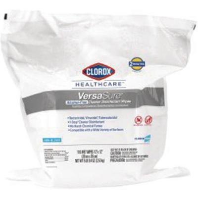 Clorox Healthcare VersaSure Cleaner Disinfectant Wipes, 12" x 12", Presaturated, 110 per Bag