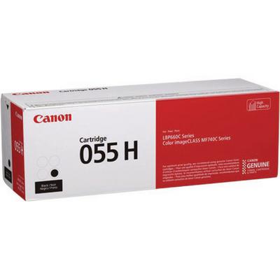 Canon 055H Original High Yield Laser Toner Cartridge, Black, 7600 Page Yield, 1/Pkg, CNM CRTDG055HBK