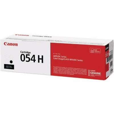 Canon 054H Original High Yield Laser Toner Cartridge, Black, 3100 Page Yield, 1/Pkg, CNMCRTDG054HBK