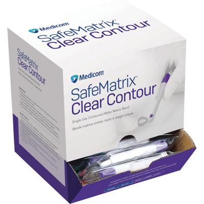 SafeMatrix® Clear Contour Single-Use Matrix Band, Purple, Wide 6 mm, 50/Pkg