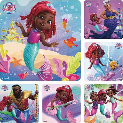 Movie Licensed Stickers, 2-1/2" W x 2-1/2" H, 6 Designs/Roll, 100/Roll - Junior Ariel