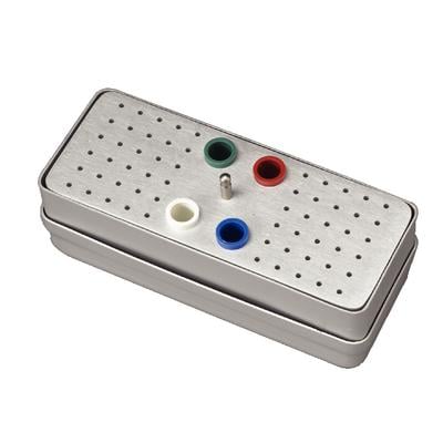 Patterson Endodontic Organizers – Endo Box Mini, Yellow, 60 Perforations, 4 Plastic Cups, 5-1/2" x 2" x 2"