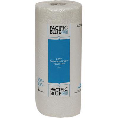 Pacific Blue Perforated Roll Towels, 8-13/16" x 11", White, 85 Sheets/Roll, 30 Rolls/Carton, GPC 27385RL