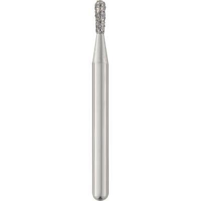 Patterson® Disposable Diamond Bur, FG, Medium Grit, Blue Ring, Pear Shape, #830-012M, 1.2 mm Diameter, 3.0 mm Length, 25/Pkg
