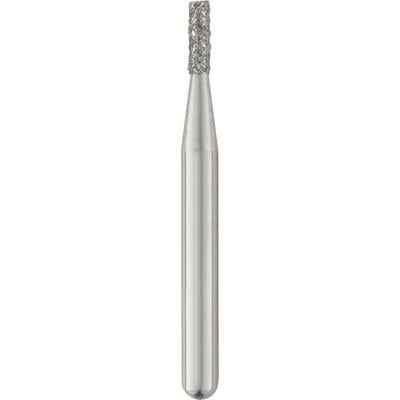 Patterson® Disposable Diamonds – FG, Medium Grit, Blue Ring, Cylinder Flat End # 835-010M, 1.0 mm Diameter, 3.0 mm Length, 25/Pkg