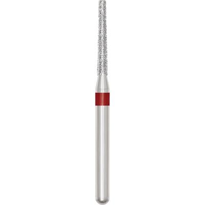 Patterson® Disposable Diamond Bur, FG, Fine Grit, Red Ring, Cone Flat End, 1.4 mm Diameter, 8.0 mm Length, 25/Pkg, #847-014F